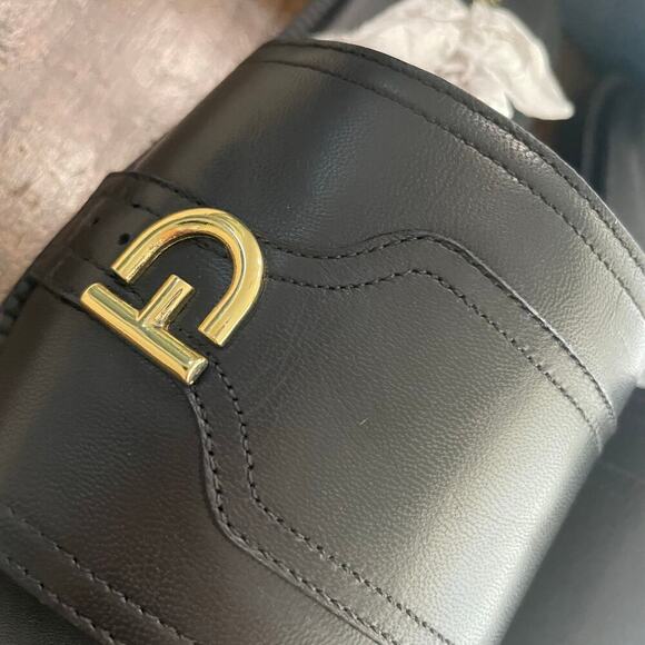 Cole Haan Charlotte Slide Sandal Size 8 New In Box Black Gold Casual Coastal - Picture 3 of 5